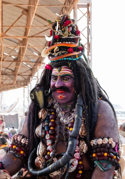 Puşkar Rajasthan Hindistan Kasım 2019 Hindistan Devesi Fuarında Hintli Adam — Stok fotoğraf
