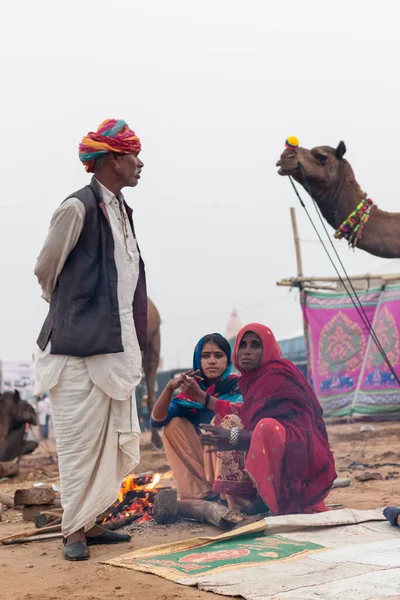 Pushkar Rajasthan Inde Novembre 2019 Villageois — Photo