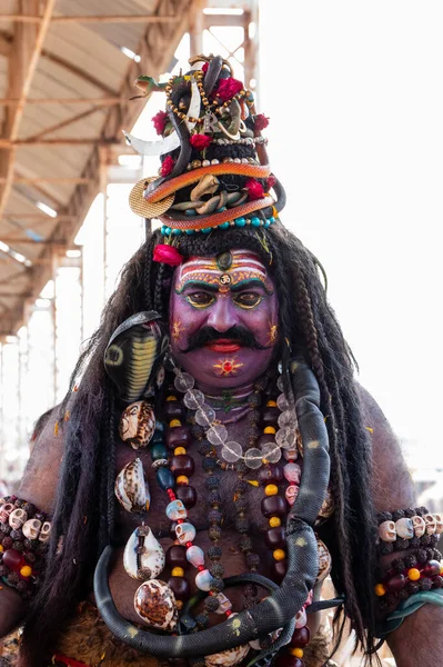 Pushkar Rajastão Índia Novembro 2019 Homem Indiano Feira Camelos Pushkar — Fotografia de Stock