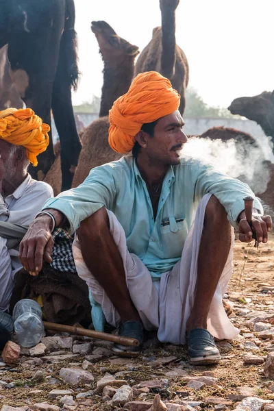 Pushkar Rajasthan India November 2019 Pushkar Kamelenbeurs 2019 Lokale Bevolking — Stockfoto