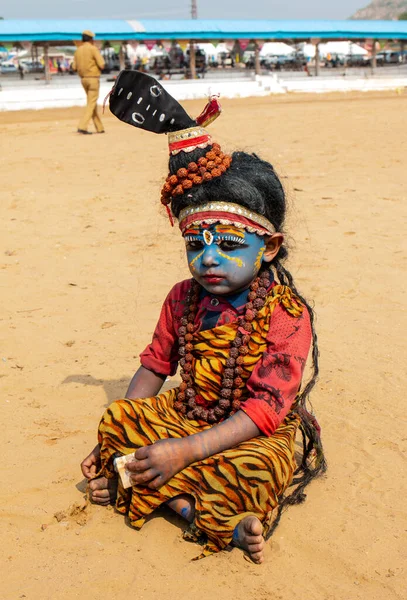 Pushkar Rajasthan India 2019年11月 Pushkar Lamel Fair 2019 インド人の女の子 — ストック写真