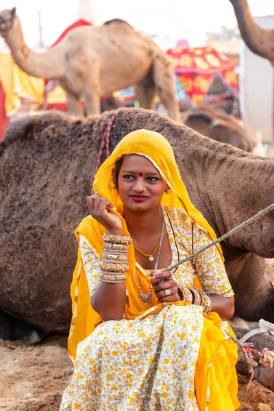 Pushkar Rajasthan Inde Novembre 2019 Foire Aux Chameaux Pushkar 2019 — Photo