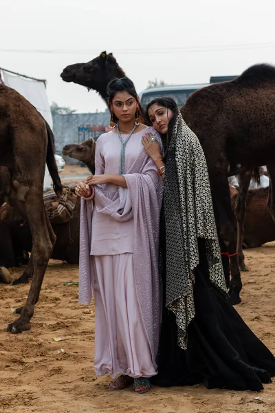 Pushkar Rajasthan Indien November 2019 Pushkar Kamelmesse 2019 Lokale Schöne — Stockfoto