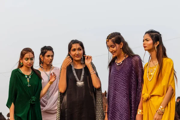 Pushkar Rajastán India Noviembre 2019 Feria Camellos Pushkar 2019 Mujeres — Foto de Stock