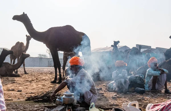 Pushkar Rajasthan India Novembre 2019 Gli Indiani Alla Fiera Del — Foto Stock