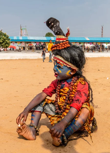 Pushkar Rajasthan India 2019年11月 Pushkar Lamel Fair 2019 インド人の女の子 — ストック写真