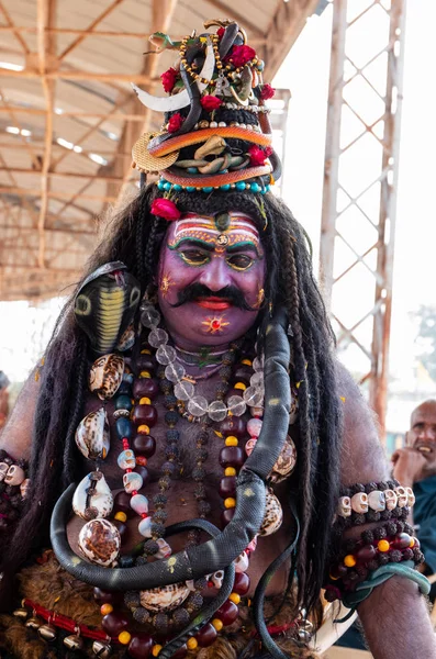 Pushkar Rajastão Índia Novembro 2019 Homem Indiano Feira Camelos Pushkar — Fotografia de Stock