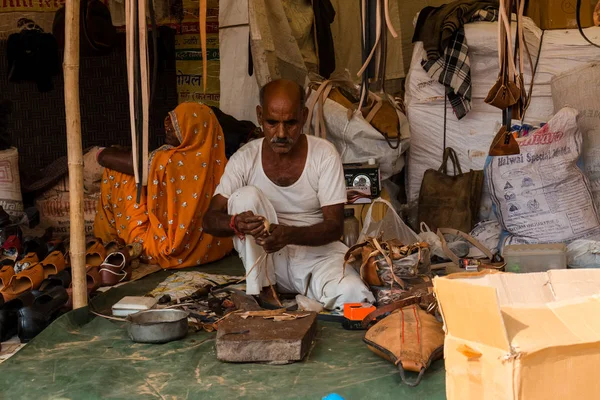 Pushkar Rajasthan India November 2019 Portrait Street Vendors Pushkar Fair — Stockfoto