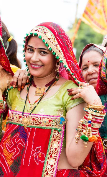 Bikaner Rajasthan India January 2019 Women Bikaner Camel Festival — Zdjęcie stockowe