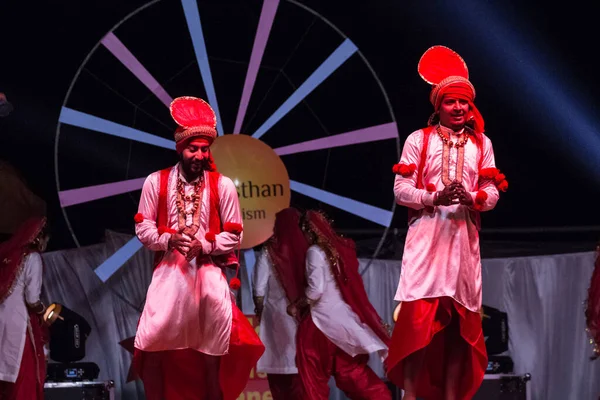 Bikaner Rajasthan India Gennaio 2019 Artisti Del Gruppo Danza Punjab — Foto Stock