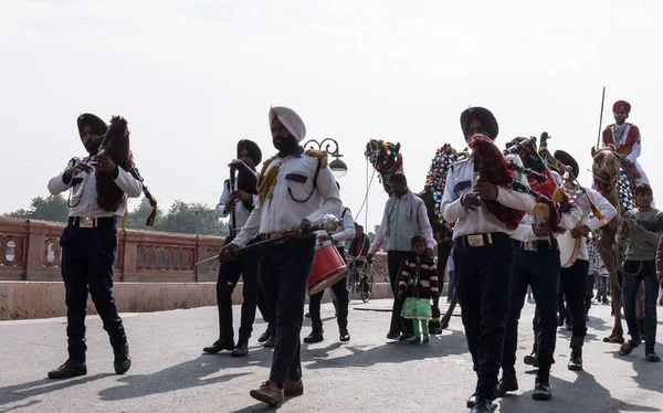 Bikaner Rajasthan Indien Jan 2019 Konstnärer Som Utför Olika Regionala — Stockfoto