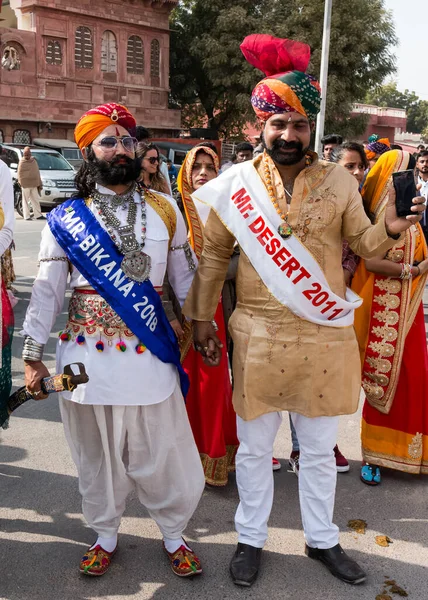 Bikaner Rajasthan Índia Janeiro 2019 Retrato Homem Rajput Bikaner Vestido — Fotografia de Stock