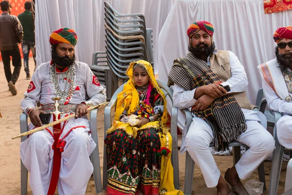 Bikaner Rajasthan Índia Janeiro 2019 Pessoas Feira Camelos Bikaner — Fotografia de Stock