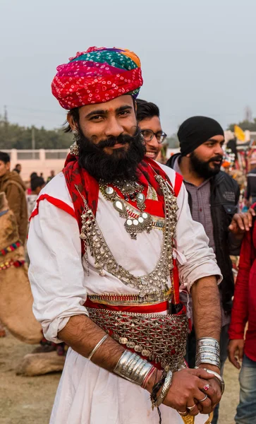Bikaner Rajasthan Inde Janvier 2019 Les Gens Sur Foire Chameau — Photo