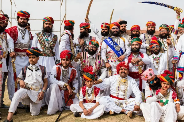 Bikaner Rajasthan India January 2019 Portrait Rajasthani People Bikaner Traditional — 스톡 사진