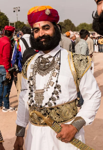Bikaner Rajasthan India January 2019 Portrait Rajasthani People Bikaner Traditional — 스톡 사진