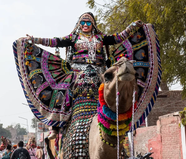 Bikaner Rajasthan Indien Januar 2019 Portrait Einer Rajasthanischen Frau Traditionellem — Stockfoto