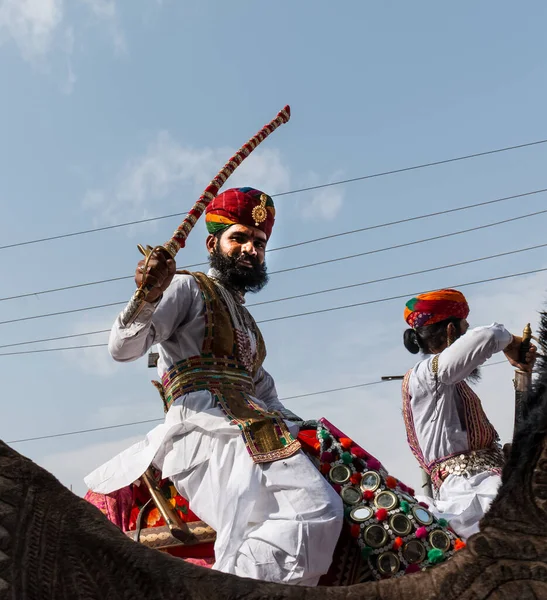Bikaner Rajasthan Hindistan Ocak 2019 Bikaner Den Rajput Etnik Elbise — Stok fotoğraf