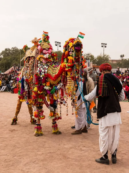 Bikaner Rajasthan India January 2019 Διακοσμημένος Χορός Καμήλας Για Την — Φωτογραφία Αρχείου