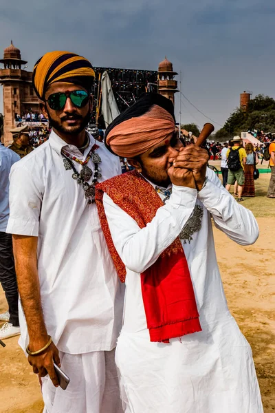 Bikaner Rajasthan India January 2019 Portrait Rajasthani People Bikaner Traditional — 스톡 사진