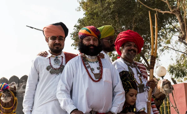 Bikaner Rajasthan Hindistan Ocak 2019 Bikaner Den Rajput Etnik Elbise — Stok fotoğraf