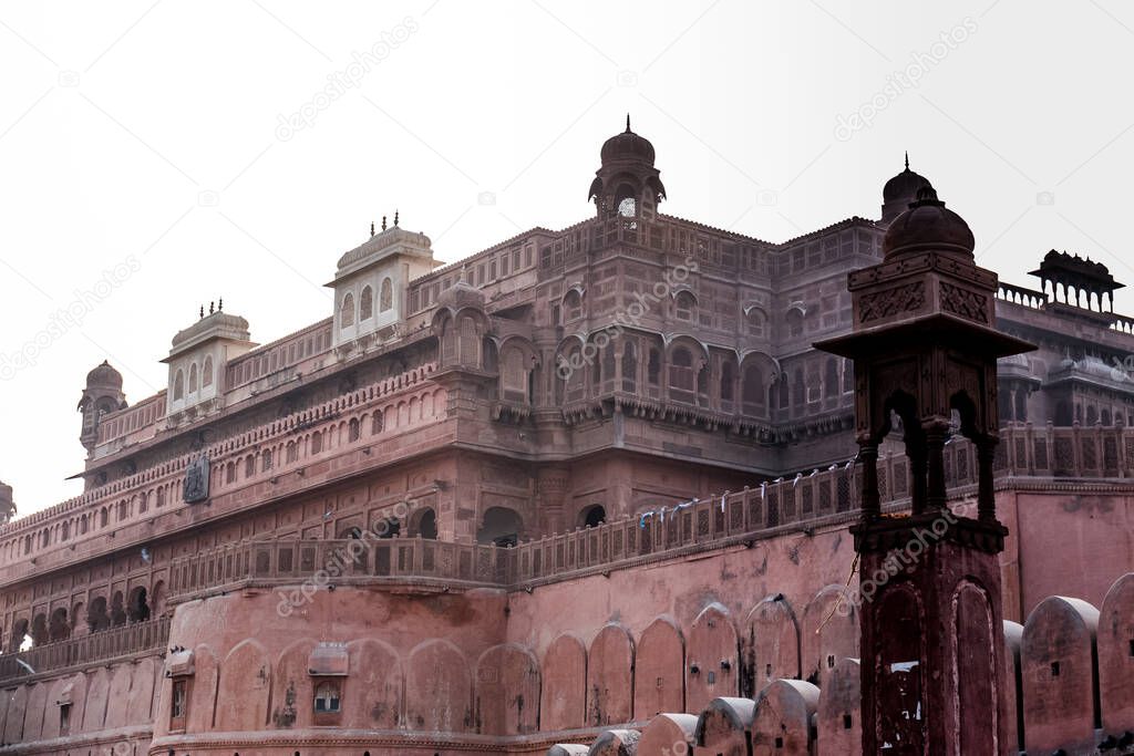 Bikaner, Rajasthan / India - January 2019 : Fort Bikaner rajasthan india