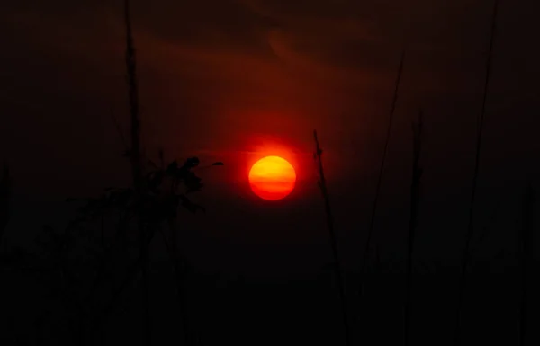 Sunset Orange Sky Beautiful Nature — Stock Photo, Image