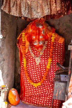 Lord Hanuman Idol in Jagehwar Temple clipart