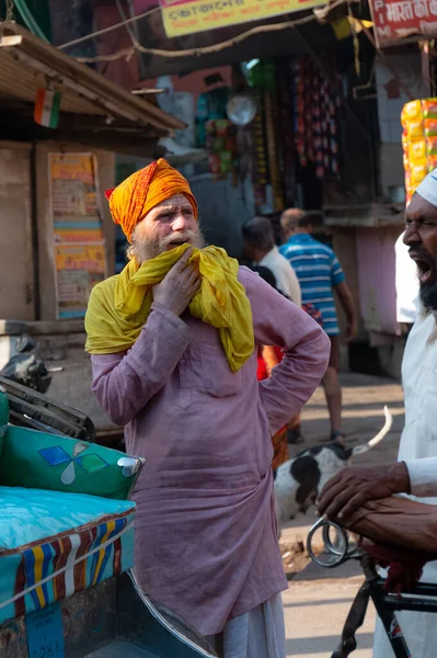 Varanasi Індія Квітень 2019 Portrait Indian Sadhu Baba Varanasi City — стокове фото