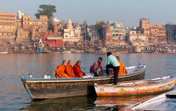 Varanasi Uttar Pradesh Indie Duben 2019 Indický Buddhistický Mnich Může — Stock fotografie