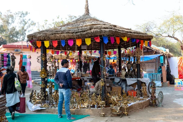 Produtos Bronze Deus Hindu Outros Itens Decorativos Exibidos Para Venda — Fotografia de Stock