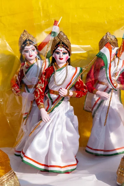 Χειροποίητες Κούκλες Γιούτα Διαθέσιμες Fro Πώληση Surajkund Craft Fair — Φωτογραφία Αρχείου