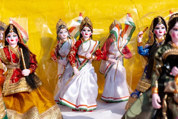 Χειροποίητες Κούκλες Γιούτα Διαθέσιμες Fro Πώληση Surajkund Craft Fair — Φωτογραφία Αρχείου