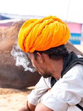 Pushkar deve fuarında (Pushkar Mela), Rajasthan, Hindistan
