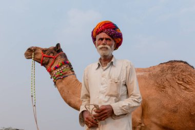 Pushkar deve fuarında (Pushkar Mela), Rajasthan, Hindistan