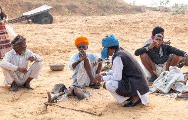 Pushkar deve fuarında (Pushkar Mela), Rajasthan, Hindistan