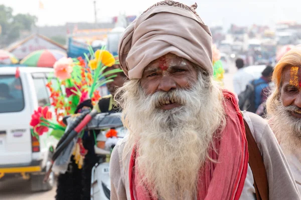 Pushkar Rajasthan India Listopad 2019 Portret Indyjskiego Sadhu Baby Indyjskiego — Zdjęcie stockowe