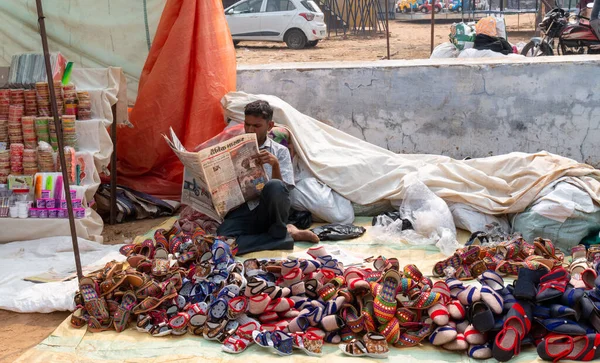 Pushkar Rajasthan India November 2019 Indian People Selling Products Pushkar — Stock Photo, Image