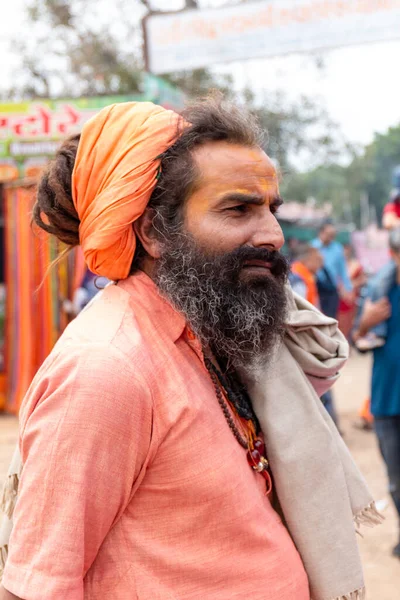 Pushkar Rajasthan India November Vember 2019 Portrait Indian Sadhu Baba — 图库照片