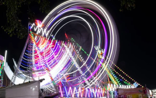 Ferris Wheel Night Pushkar Fair Ground Pushkar Rajasthan India Listopad — Stock fotografie