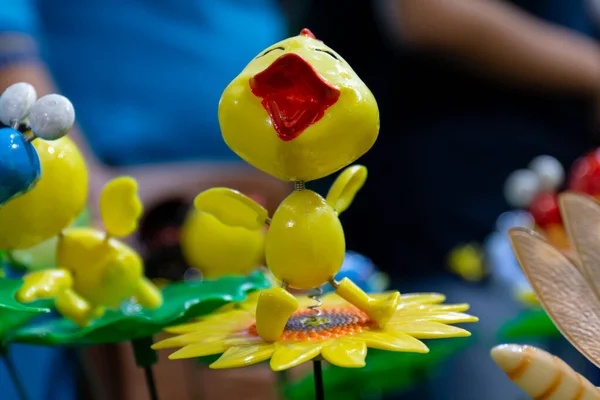 Plastic Bug Toy Artificial Garden — Stock Photo, Image