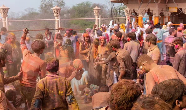 Barsana Uttar Pradesh India March 2020 People Celebrate Traditional Ritualistic — Stock Photo, Image