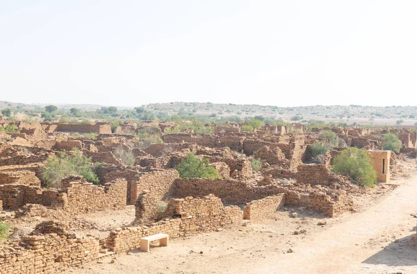 Jaisalmer Rajasthan India November 2018 Desa Kuldhara Reruntuhan Permukiman Misterius — Stok Foto