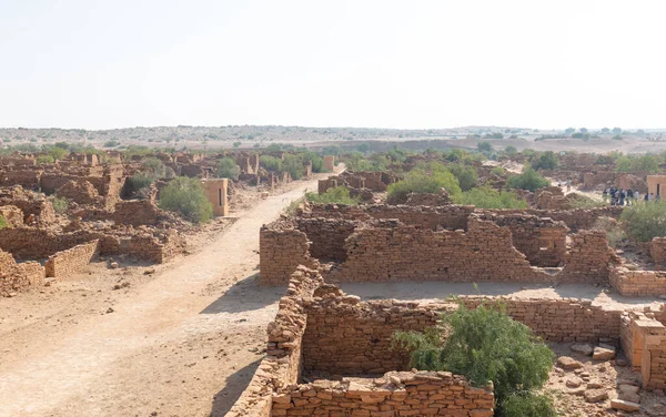 Jaisalmer Rajasthan India 2018年11月 クルダーラ村 砂漠の中の神秘的なクルダーラの遺跡 — ストック写真
