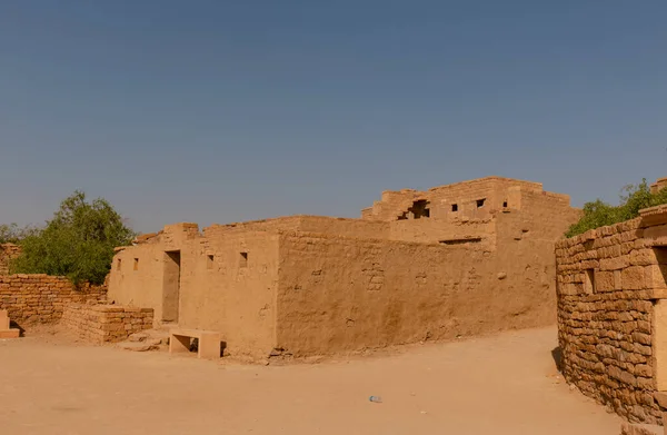 Jaisalmer Rajasthan India Listopad 2018 Vesnice Kuldhara Zřícenina Tajemné Opuštěné — Stock fotografie