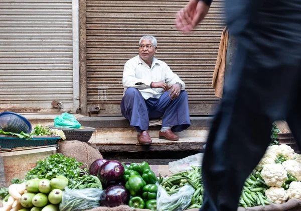 인도의 델리찬 시장에서 채소를 2019 — 스톡 사진