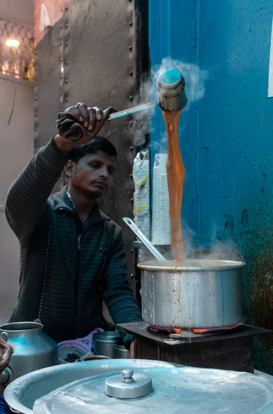 Portrait Street Vendor Shopkeepers Chandni Chowk Market Old Delhi India — Stock Photo, Image