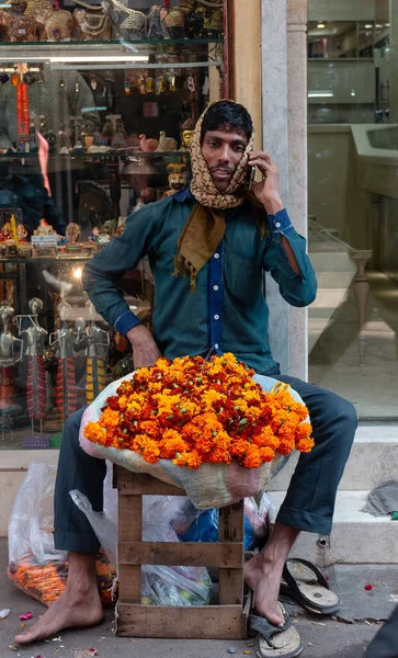 Comerciantes Old Delhi Chandni Chowk Market Delhi India Noviembre 2019 — Foto de Stock