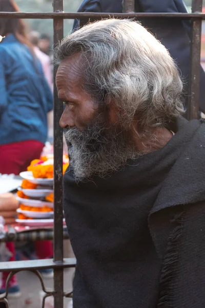 Man Sitting Temple Old Delhi India November 2019 — Stock Photo, Image