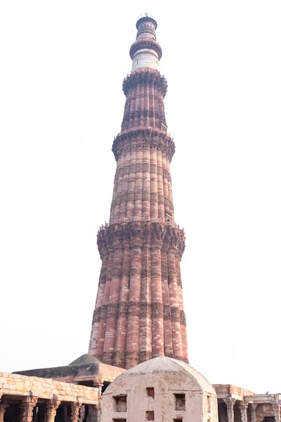 Qutb Minar Επίσης Γράφεται Qutub Minar Και Qutab Minar Στο — Φωτογραφία Αρχείου